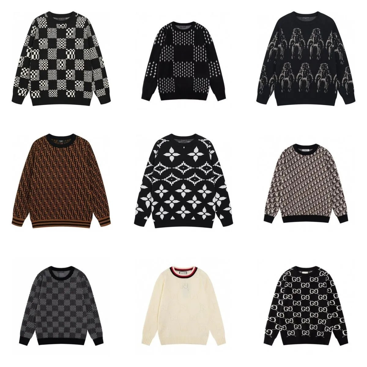 Gucci Black Patterned Knit Sweater