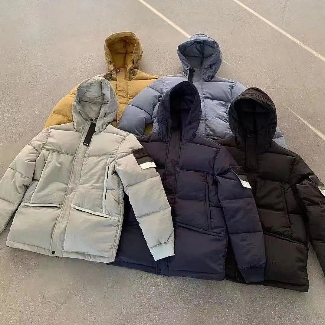 Stone Island Black Hooded Puffer Jacket