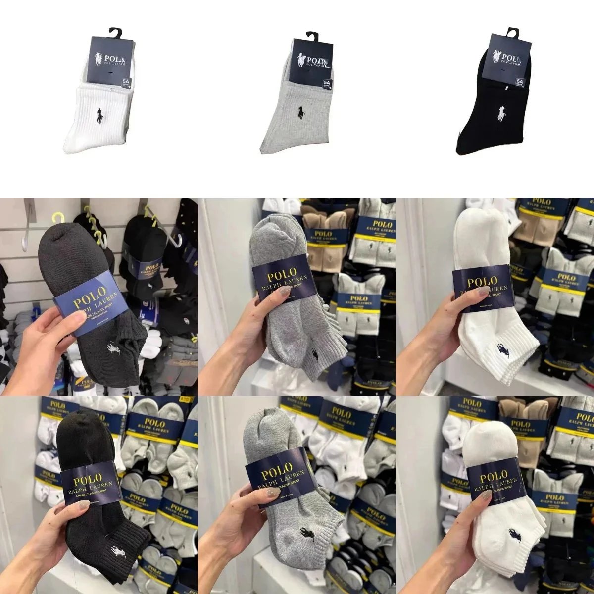 Polo Ralph Lauren Black Ankle Socks