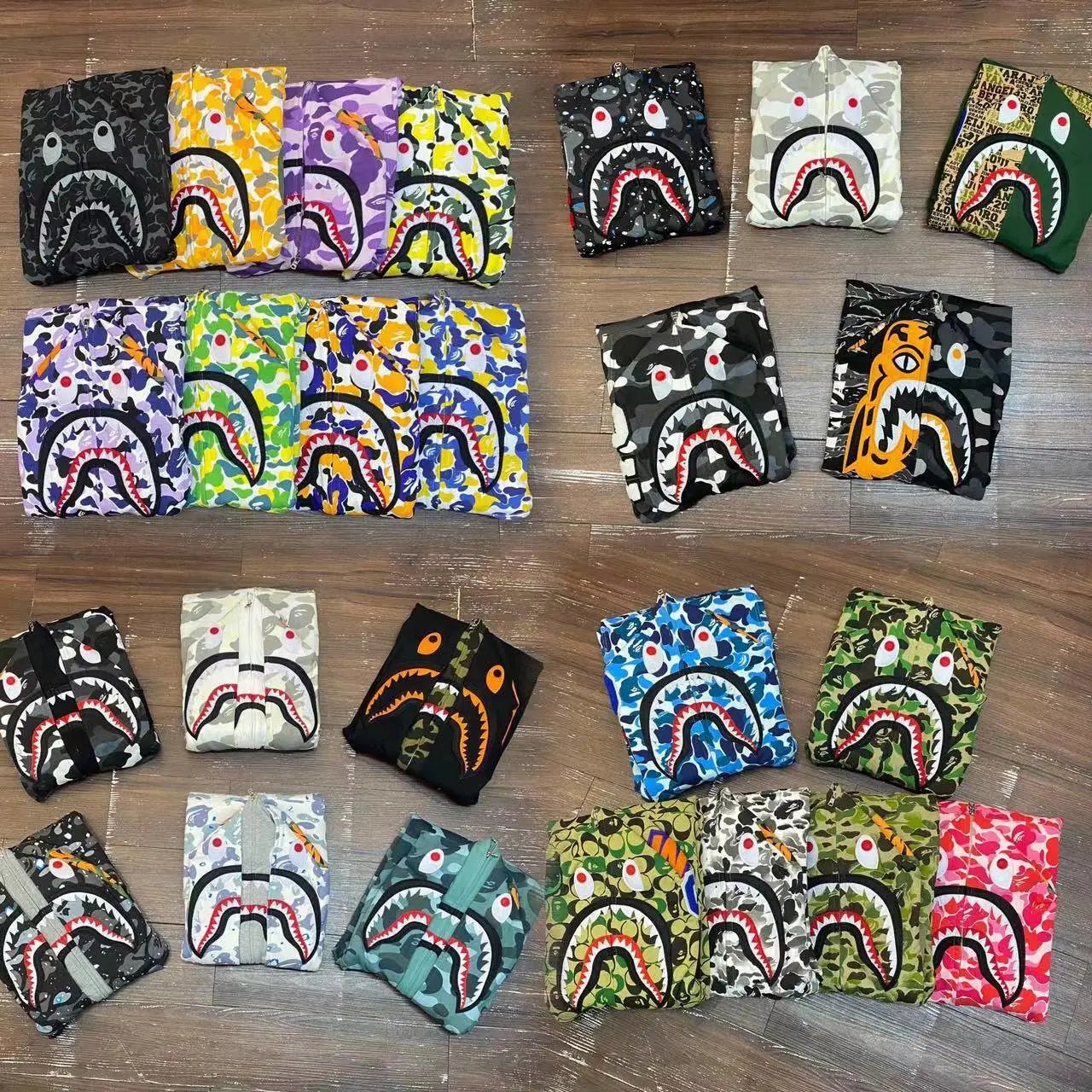 A Bathing Ape Shark Camo Windbreaker Jacket