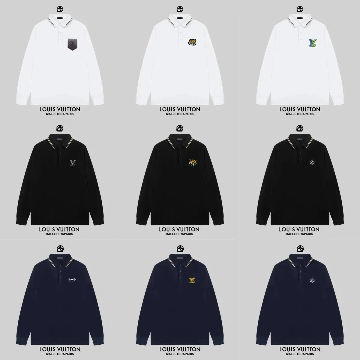 Louis Vuitton White Long Sleeve Polo
