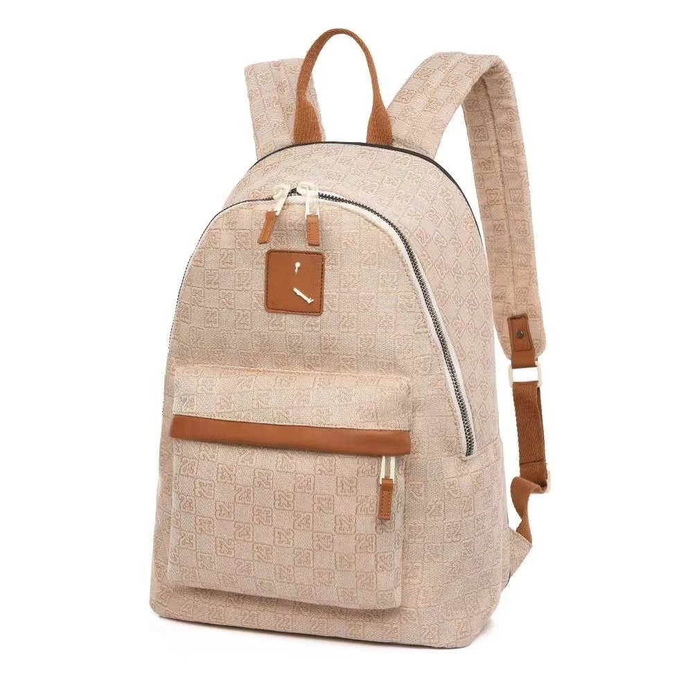 Fendi Beige Backpack with Brown Accents
