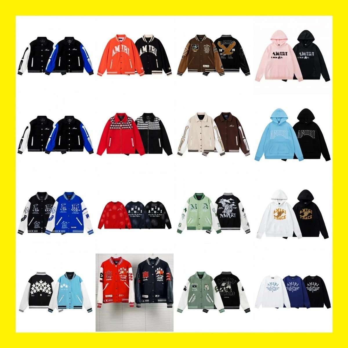 Amiri Colorful Baseball Jacket Collection