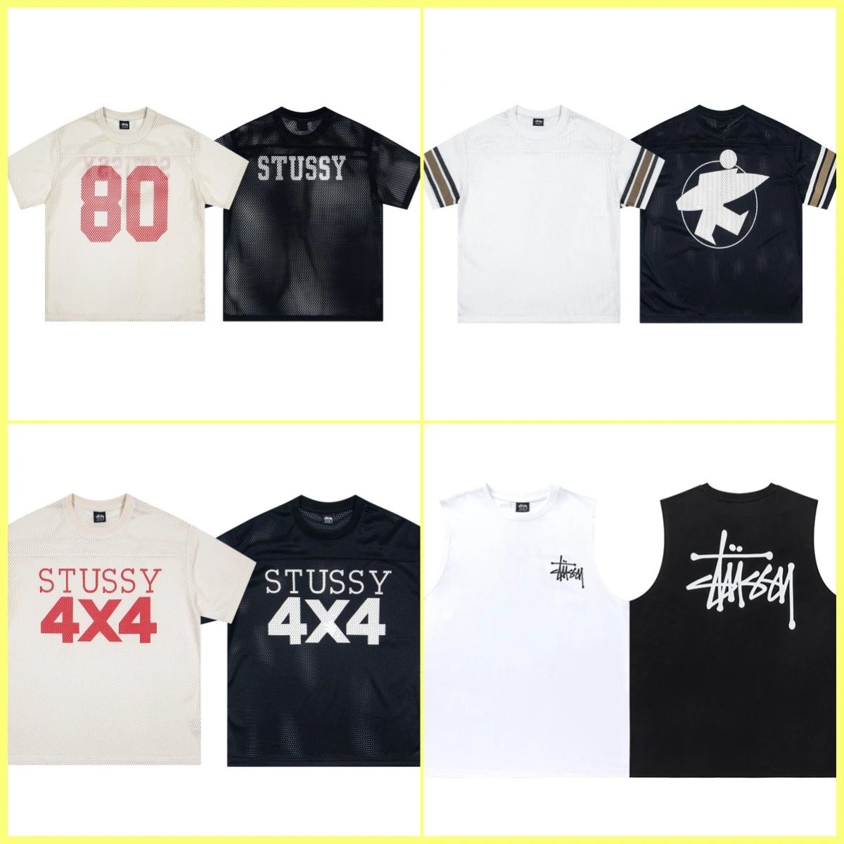 Stussy Black Mesh T-