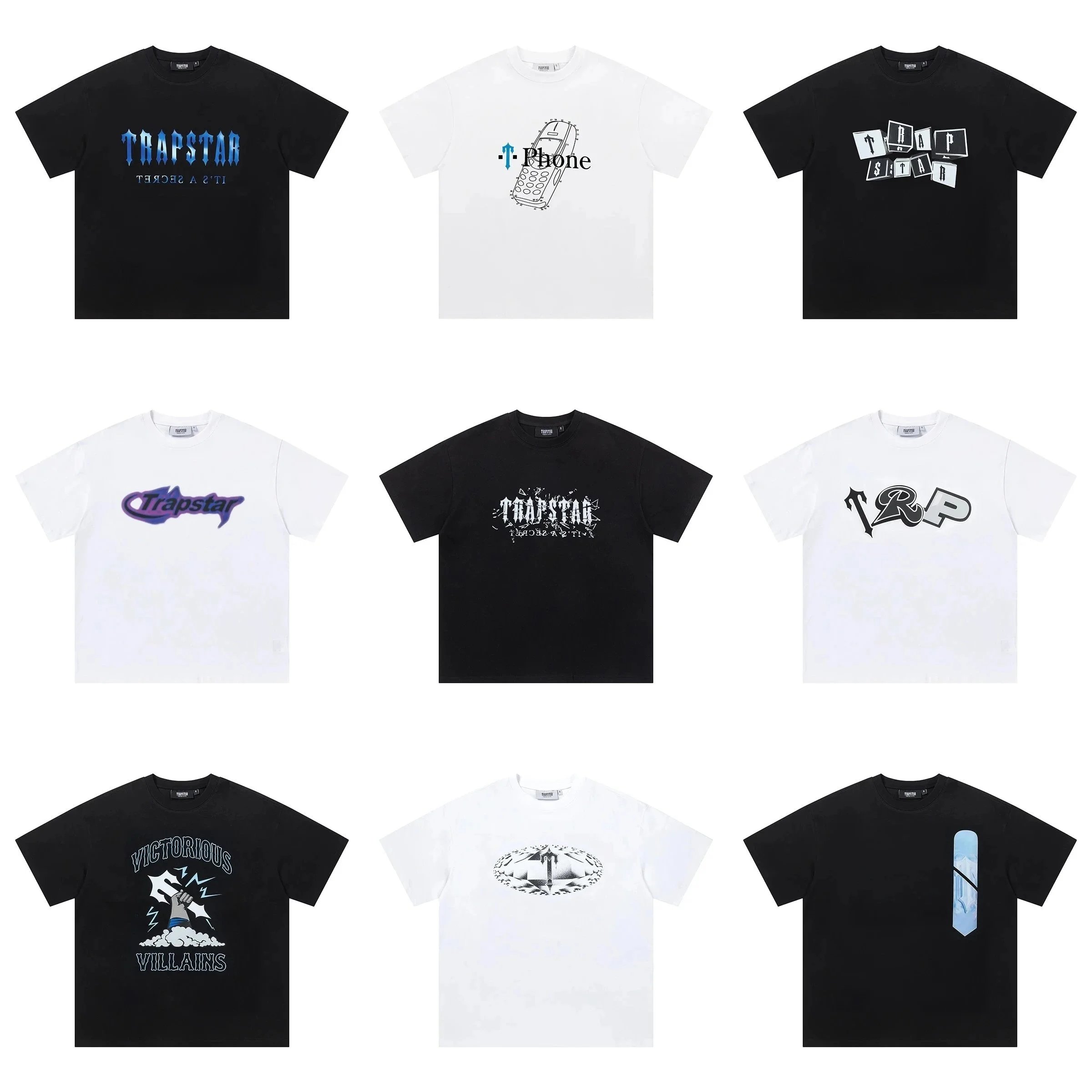Trapstar Black and White Graphic T-Shirt Collection