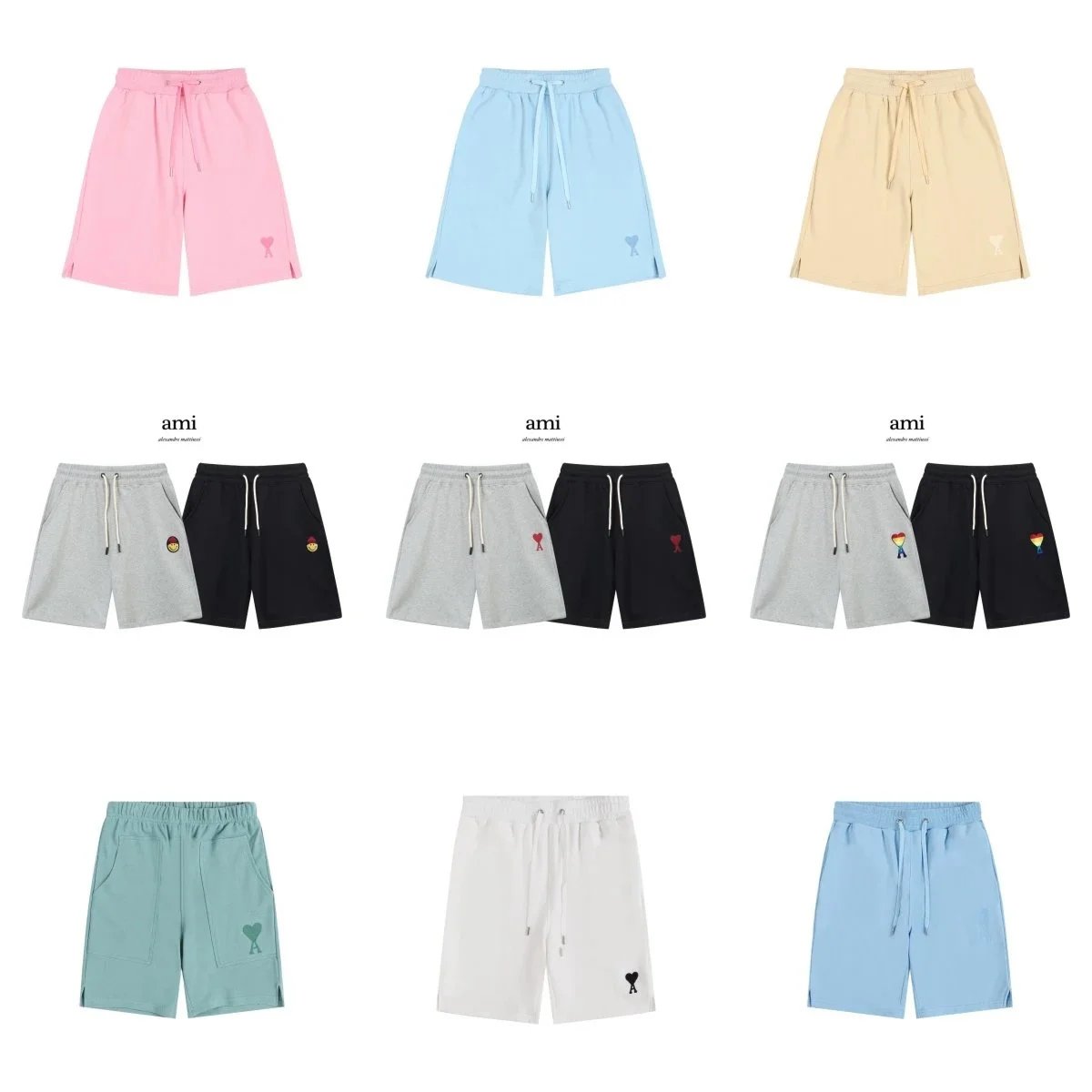 Ami Multicolor Drawstring Shorts