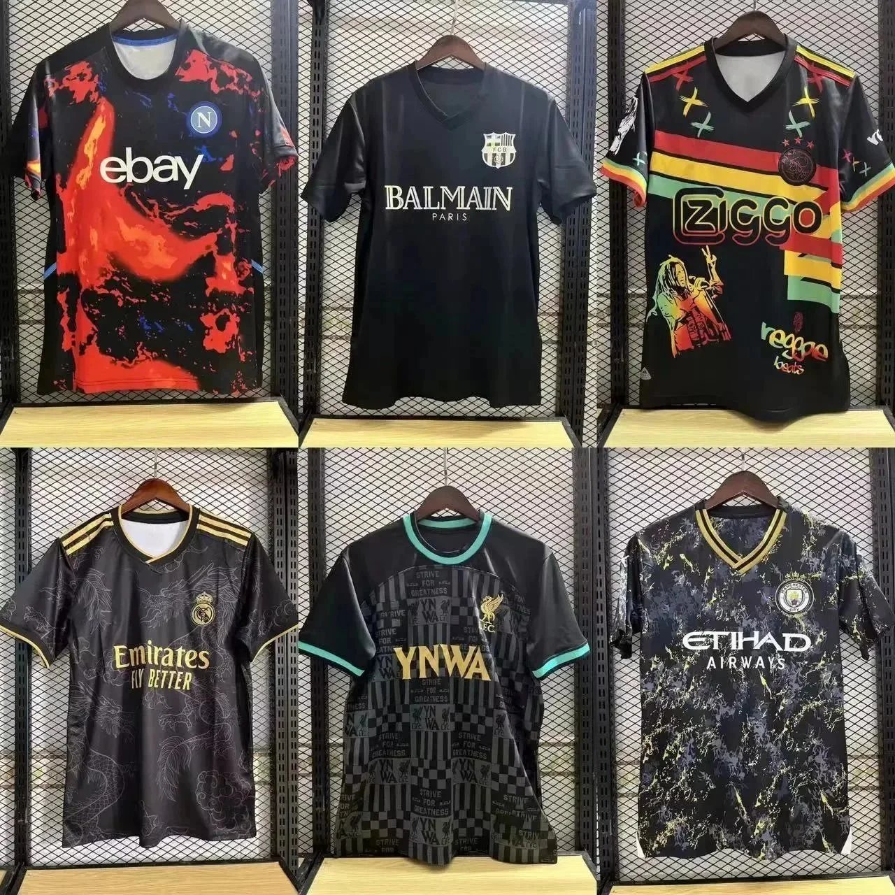 Black Football Jersey Collection