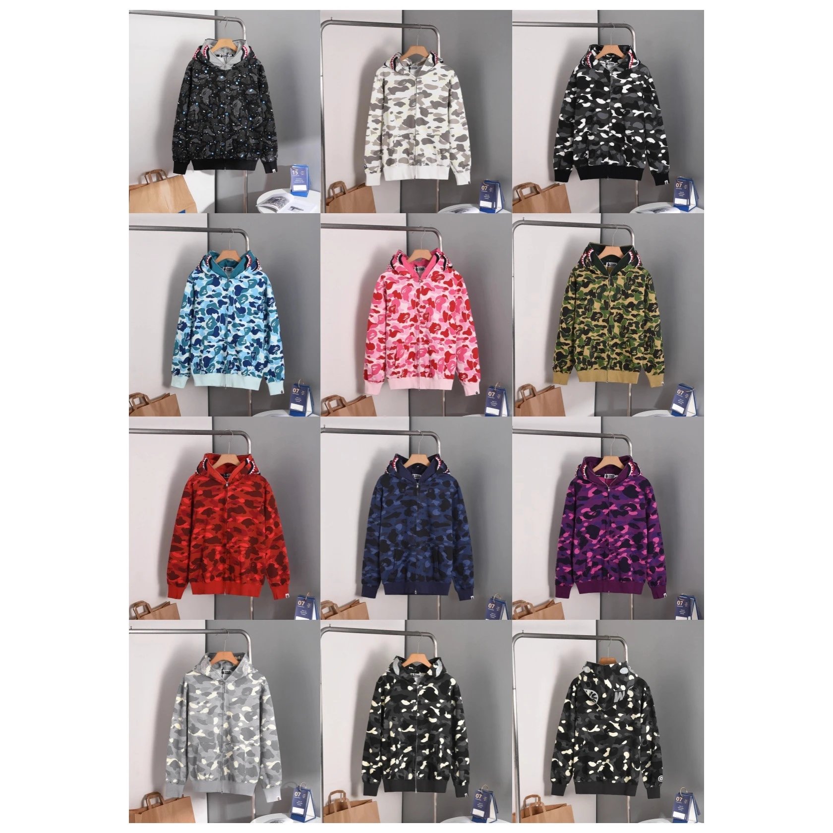 A Bathing Ape Camo Zip-Up Hoodie