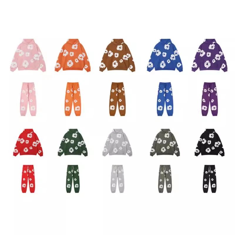 Floral Print Women's Hoodie and Pants Set in Multiple Colors