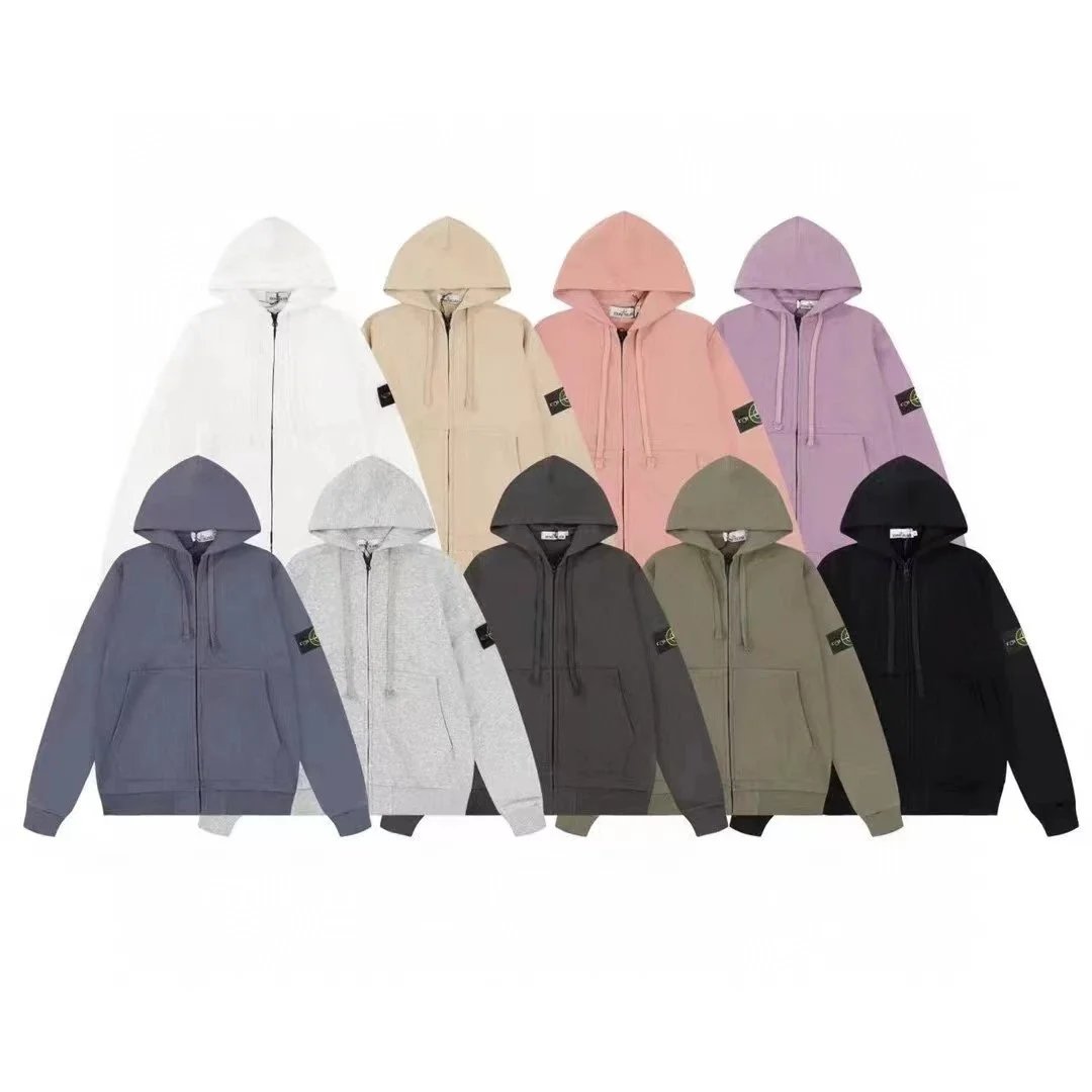 Stone Island Black Zip-Up Hoodie