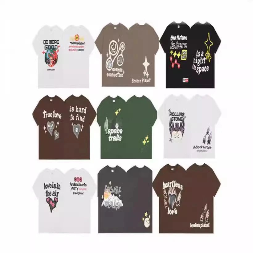 Trendy Graphic Short Sleeve T-Shirts in Various Colors