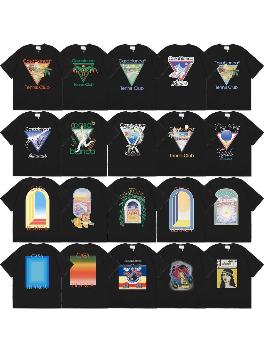 Casablanca Black Short Sleeve T-Shirt