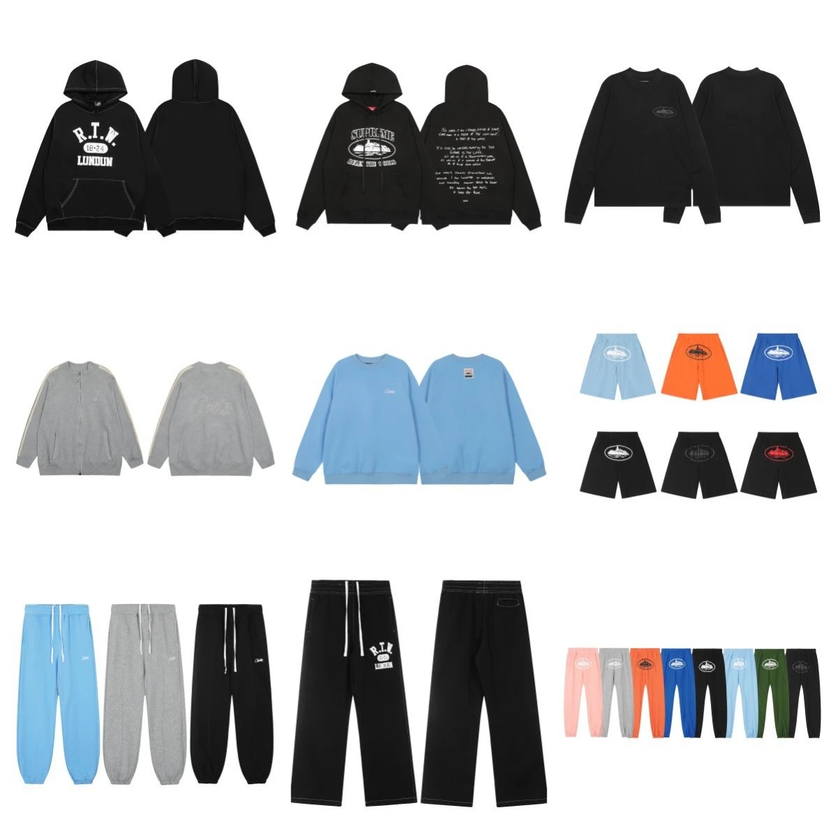 R.T.W London Black Hoodie and Jogger Set