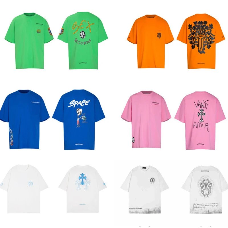 Chrome Hearts Colorful Graphic T-Shirt Collection