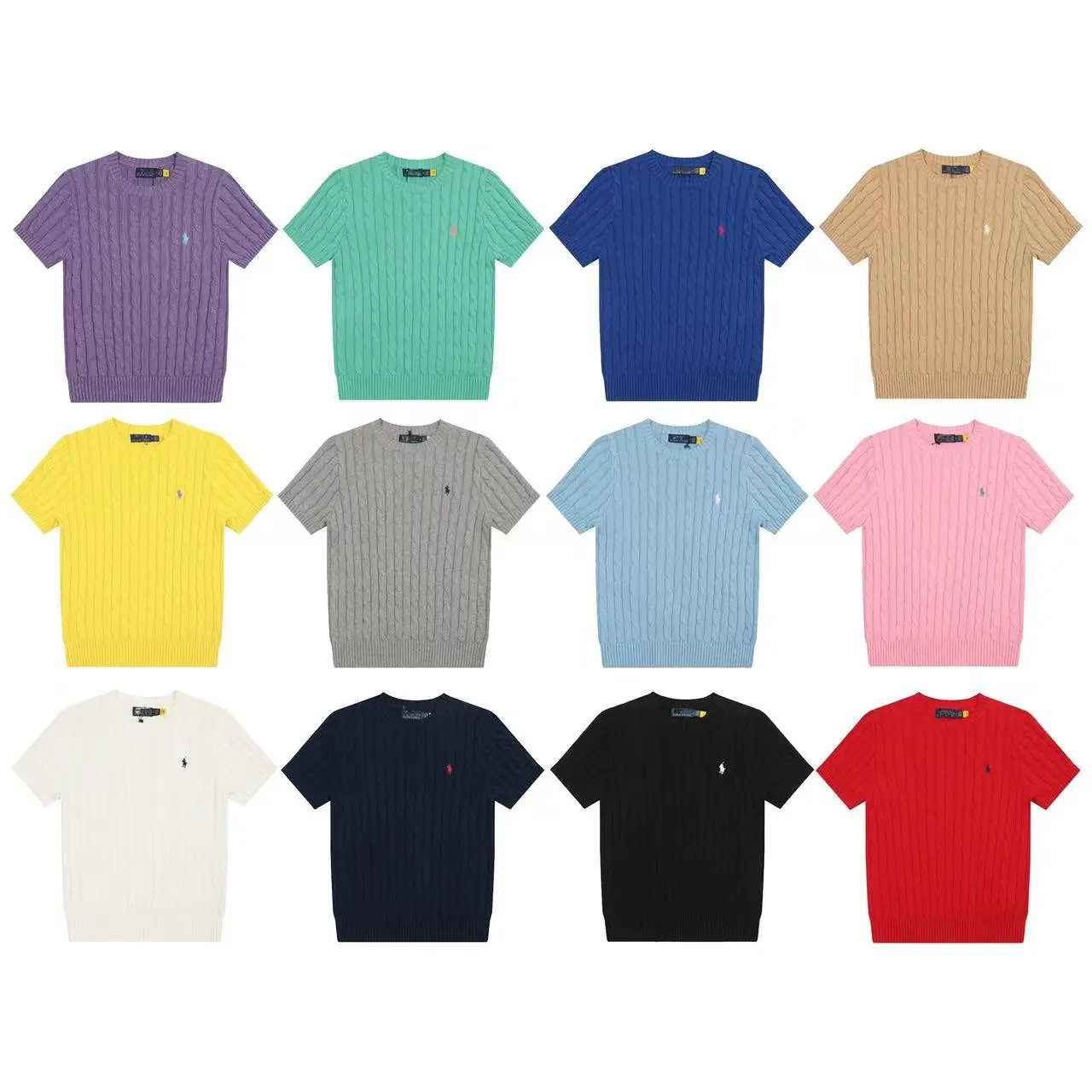 Ralph Lauren Cable Knit Short Sleeve T-Shirt