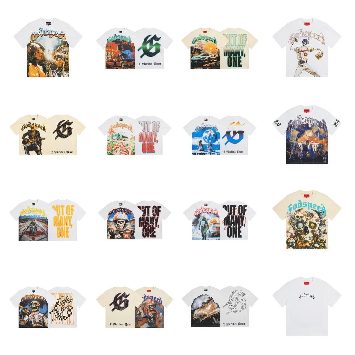Godspeed White Graphic T-Shirt