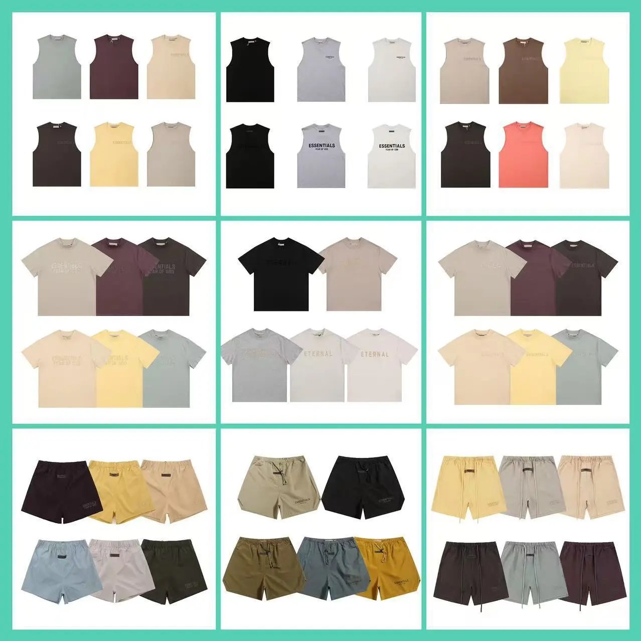 Fear of God Essentials Black T-Shirt and Shorts Set