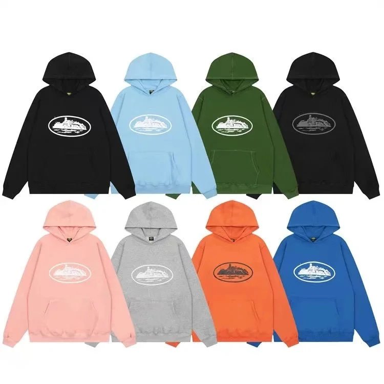 Hoodie with Oval Logo in Various Colors