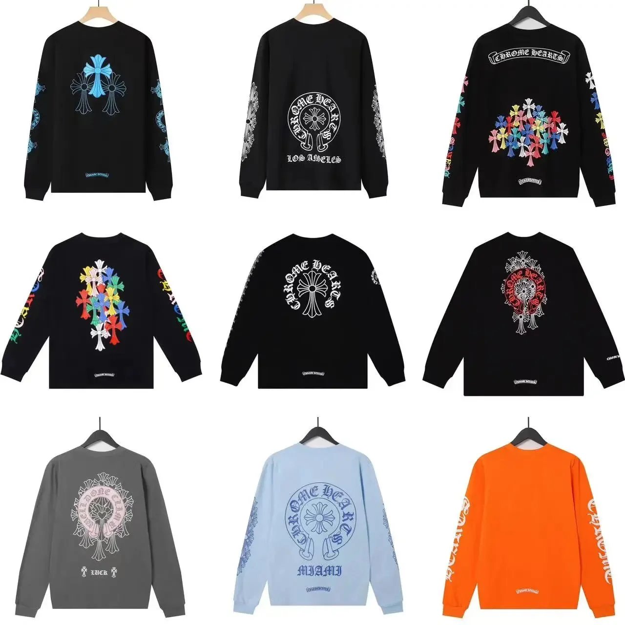 Chrome Hearts Black Long Sleeve T-Shirt