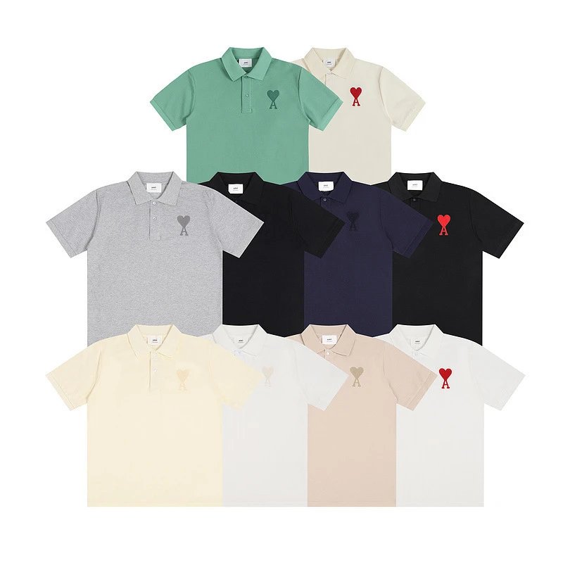 AM1 Heart Polo Shirts in Various Colors