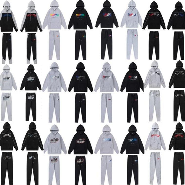 Trapezoid Black Hoodie and Pants Set