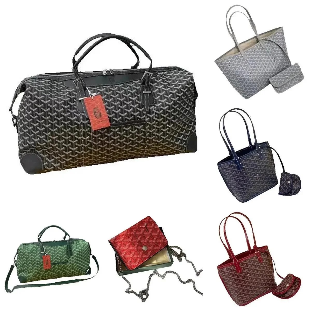 Goyard Black Travel Duffle Bag
