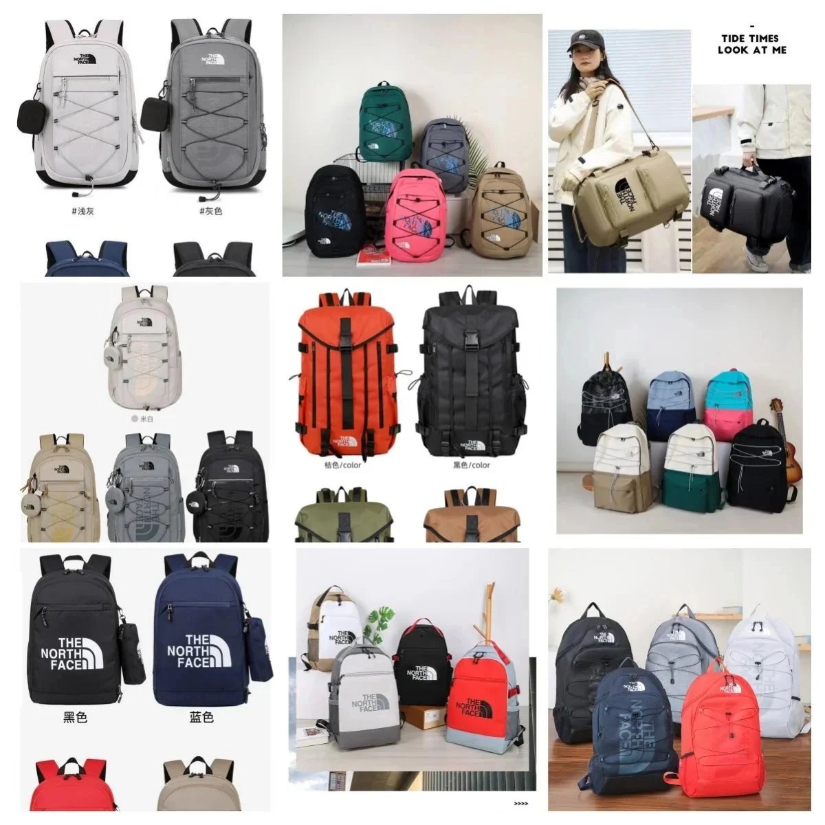 The North Face Backpacks in Various Colors and Styles