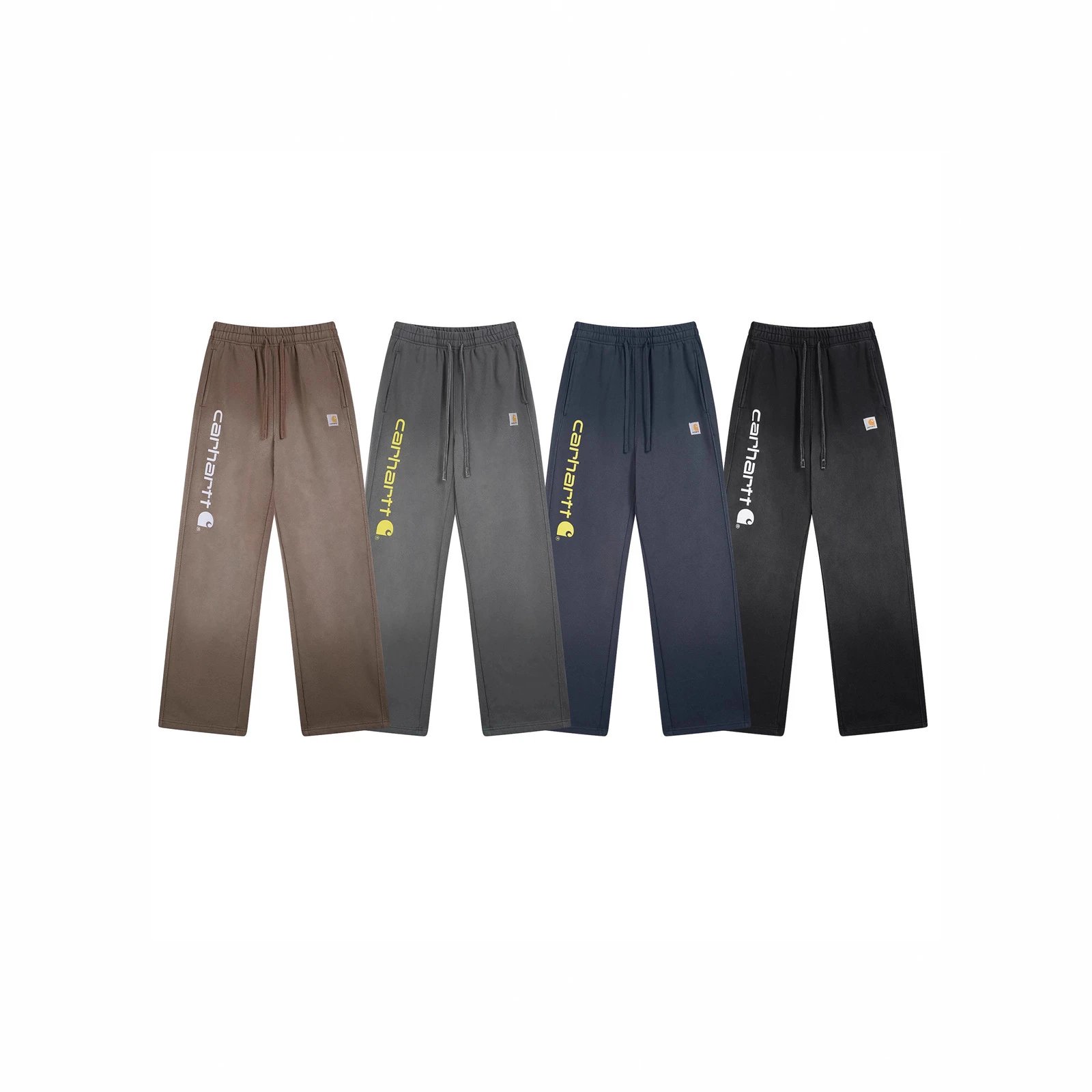 Washed Distressed Printed Casual Wide Leg Pants Ca