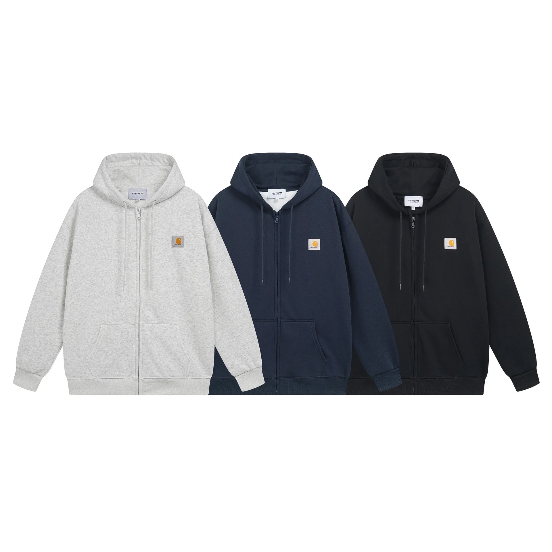 Carhartt Grey Full-Zip Hoodie