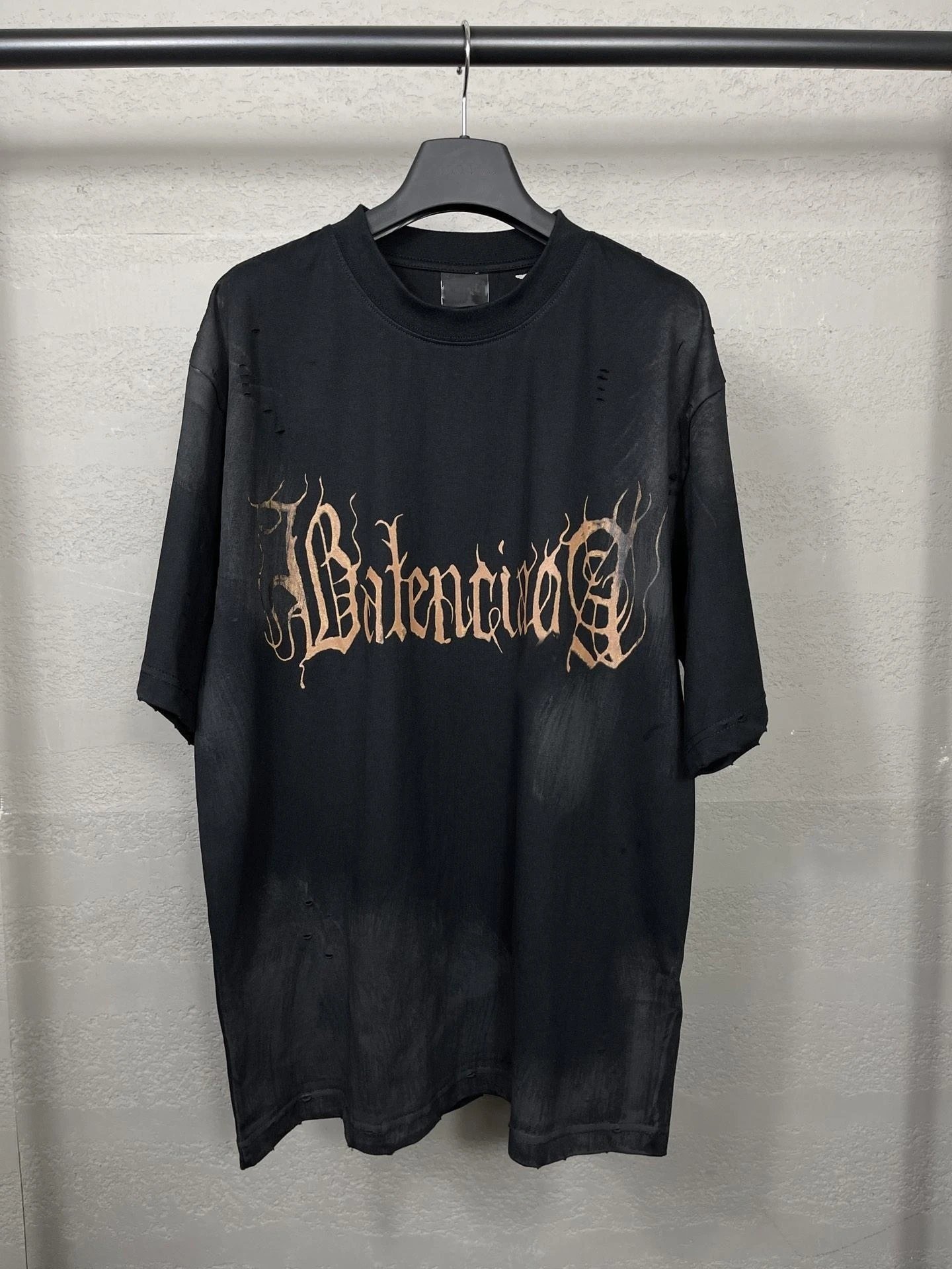 Valentino Black Distressed T-Shirt