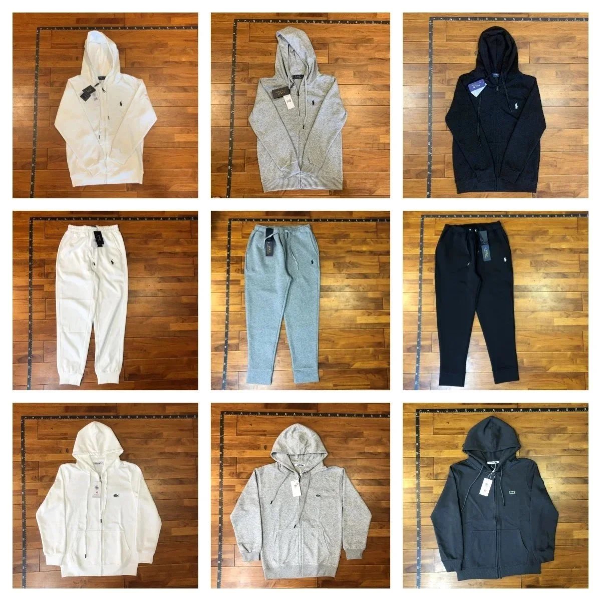 Ralph Lauren Black Hoodie and Jogger Set, Grey Hoodie and Jogger Set, White Hoodie and Jogger Set