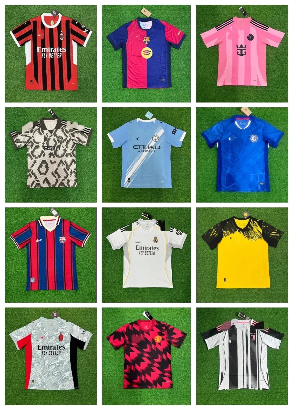 Assorted Football Club Jerseys Collection