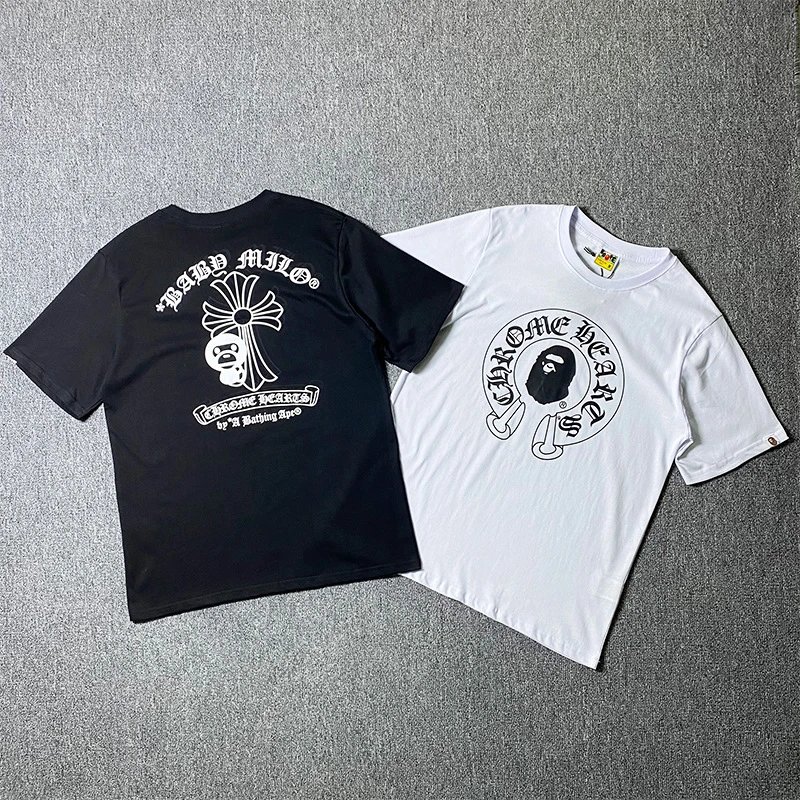 BAPE Black and White Graphic T-Shirt Set