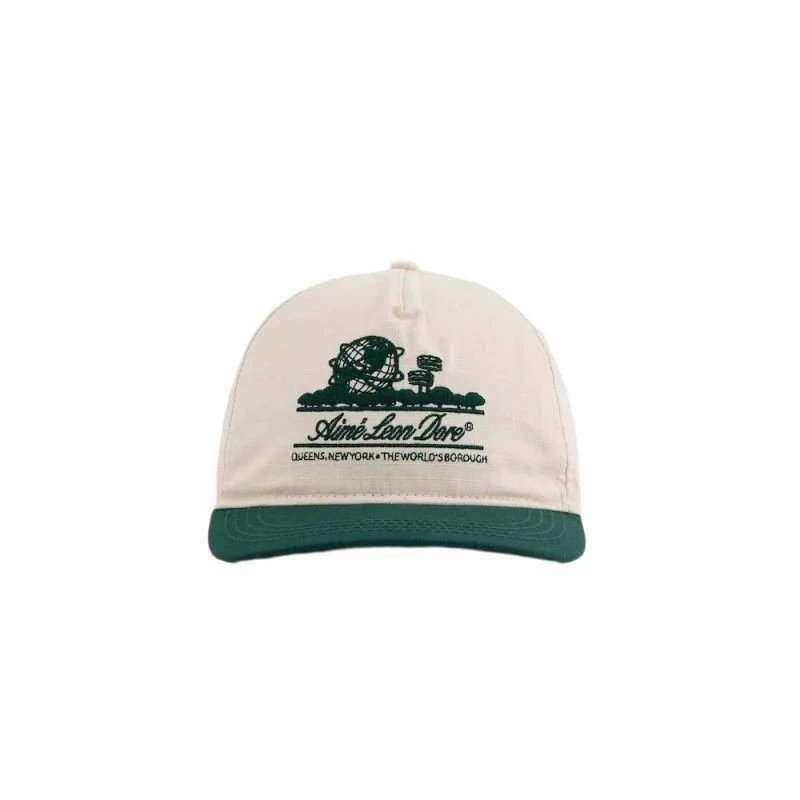 Aimé Leon Dore Cream and Green Baseball Cap