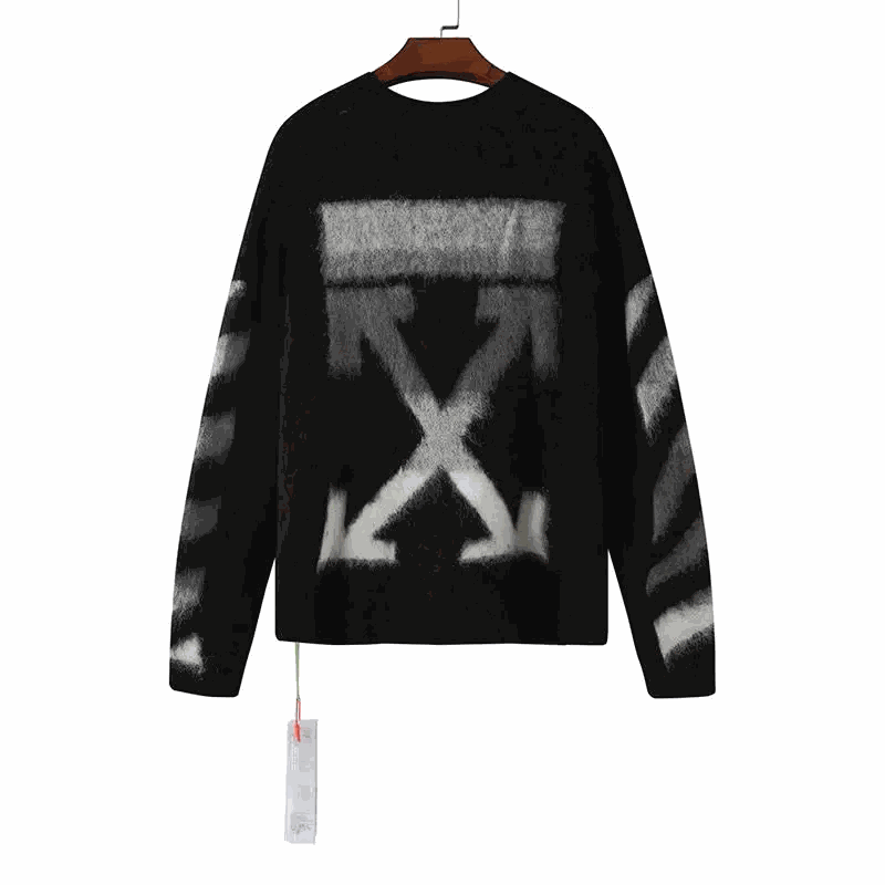 Off-White Black Long Sleeve Sweater