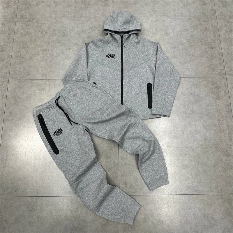 Gray Hooded Zip-Up T