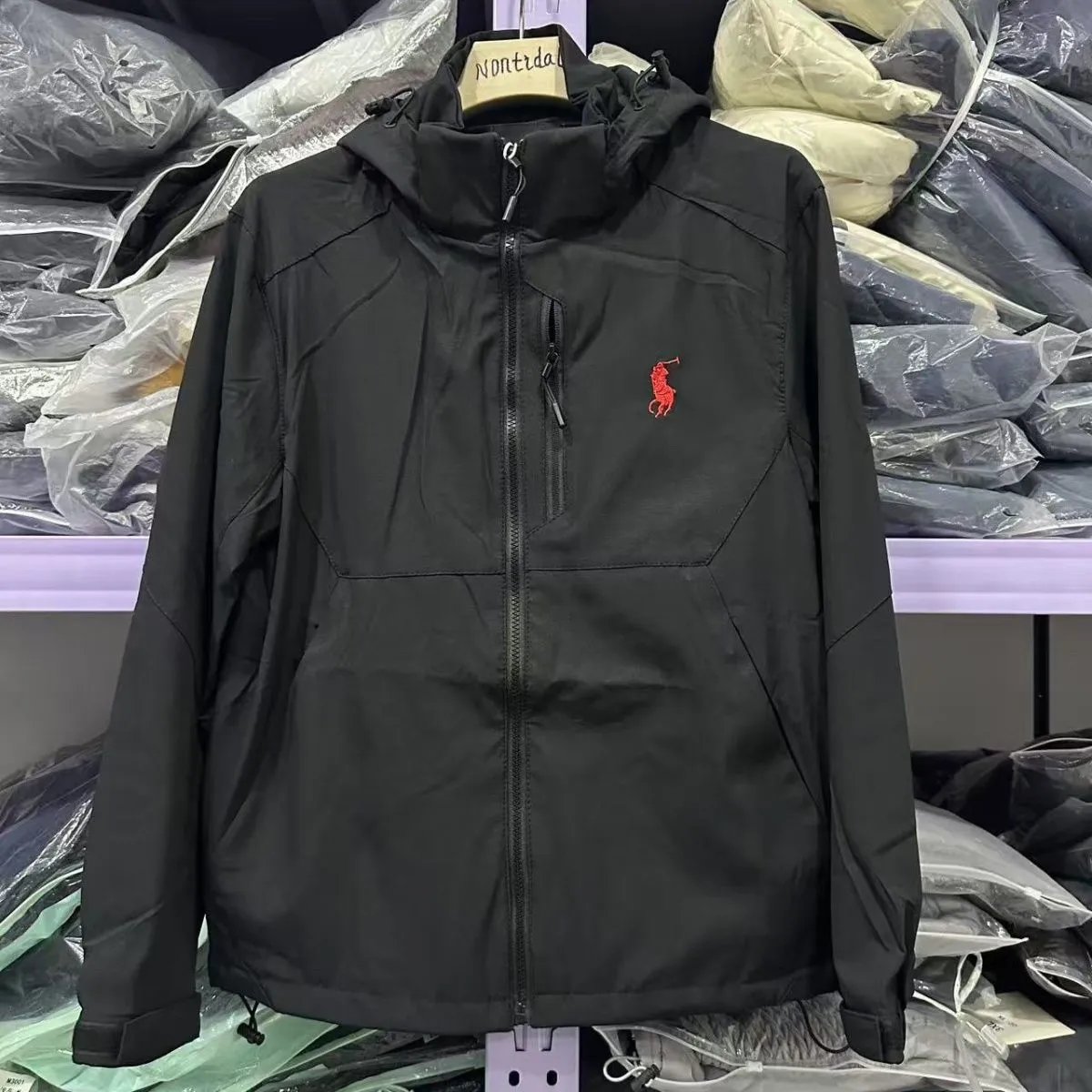 Polo Ralph Lauren Black Hooded Windbreaker