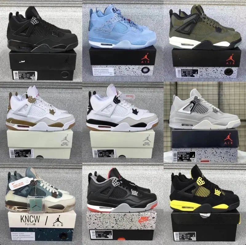 Air Jordan 4 Sneakers in Various Colors and Styles