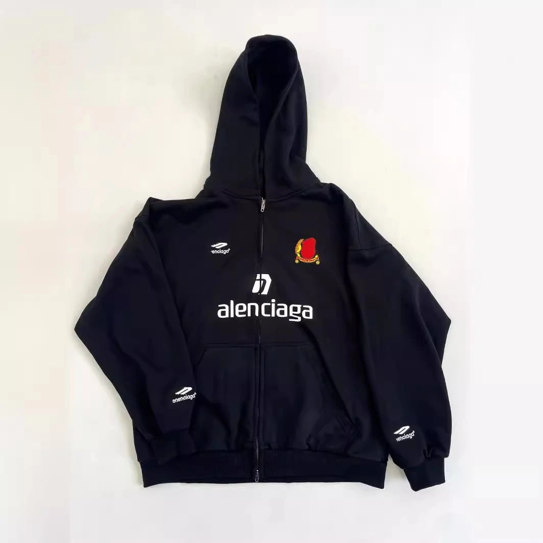 Alenciaga Black Zip-