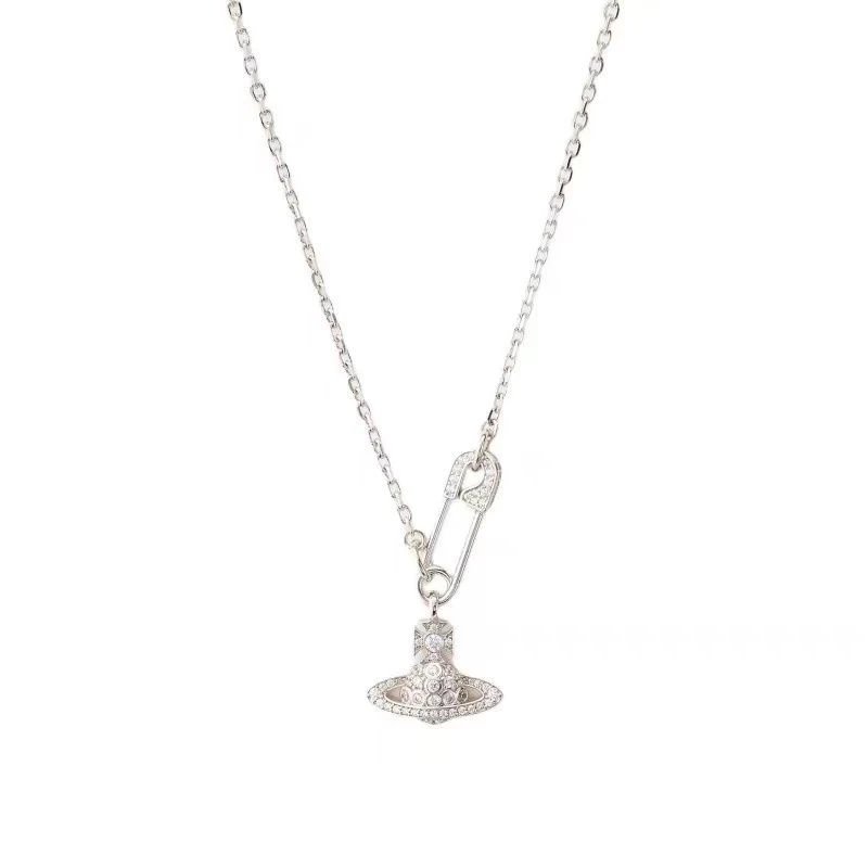 Vivienne Westwood Silver Safety Pin Necklace