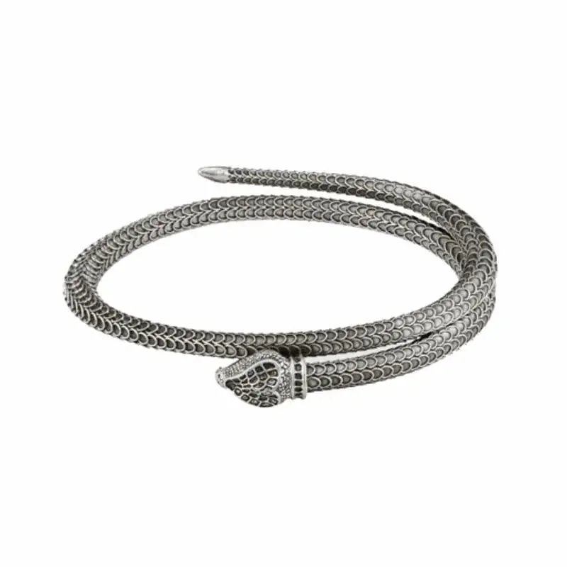 Gucci Silver Snake Cuff Bracelet