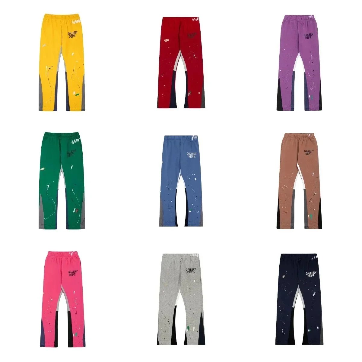 Gallery Dept. Colorblock Paint Splatter Sweatpants