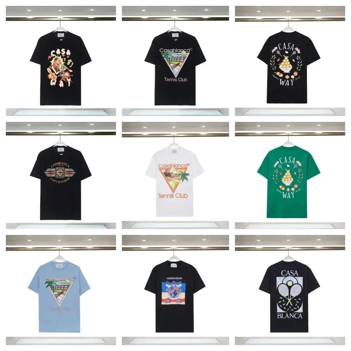 Casablanca Black Short Sleeve T-Shirt
