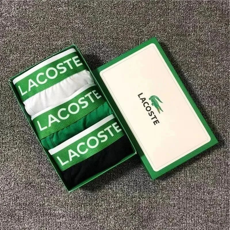 Lacoste 4-Pack Underwear in Green, White, and Black