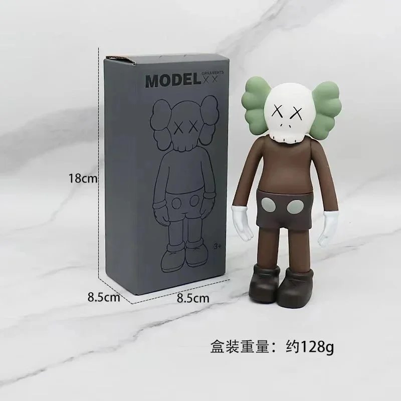 Kaws Model Ornament Brown Figure with Green Hair
