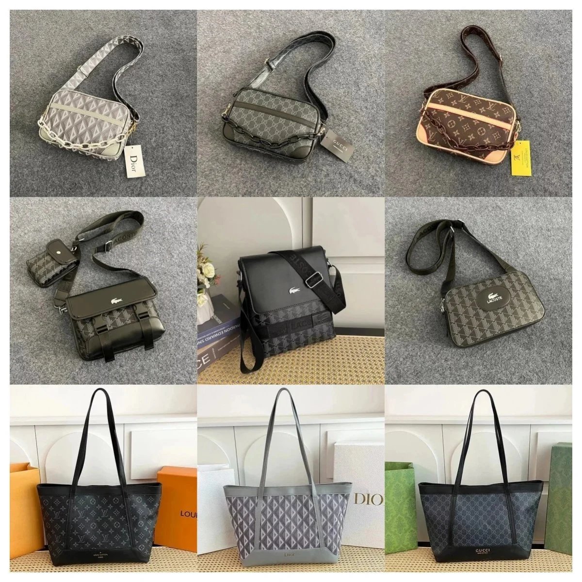 Dior Black Monogram Tote Bag
