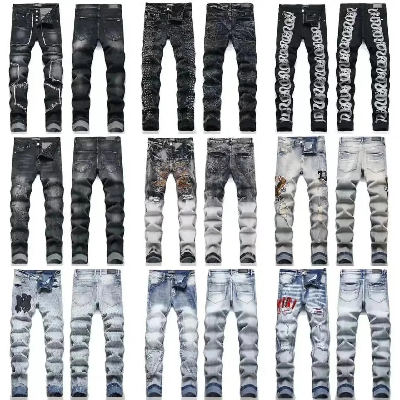 Designer Men's Distressed Skinny Jeans