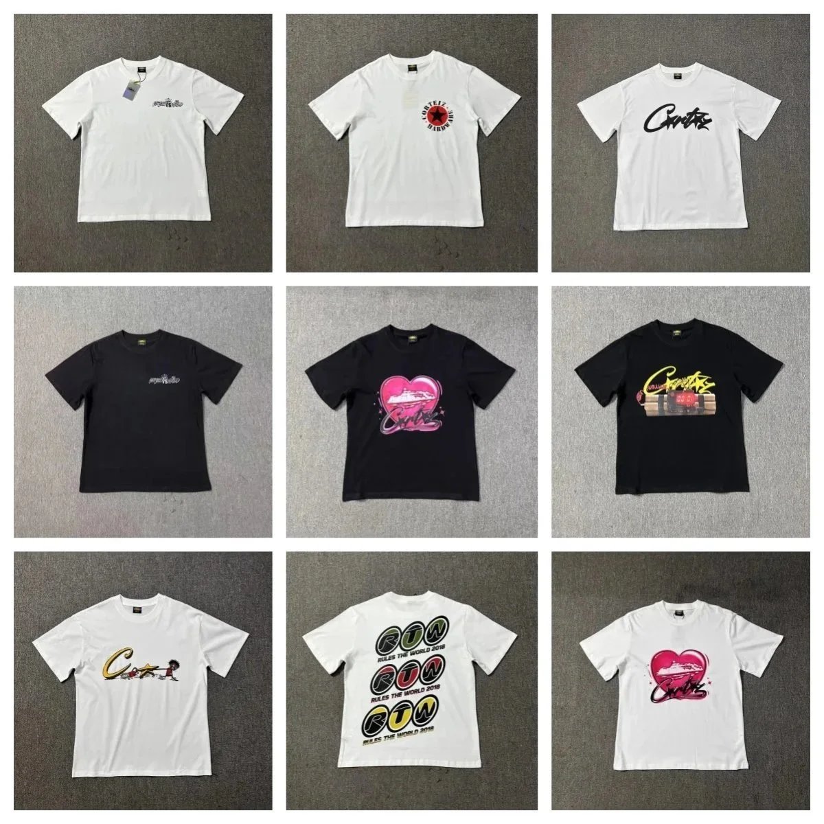 Various T-Shirts with Unique Graphic Prints