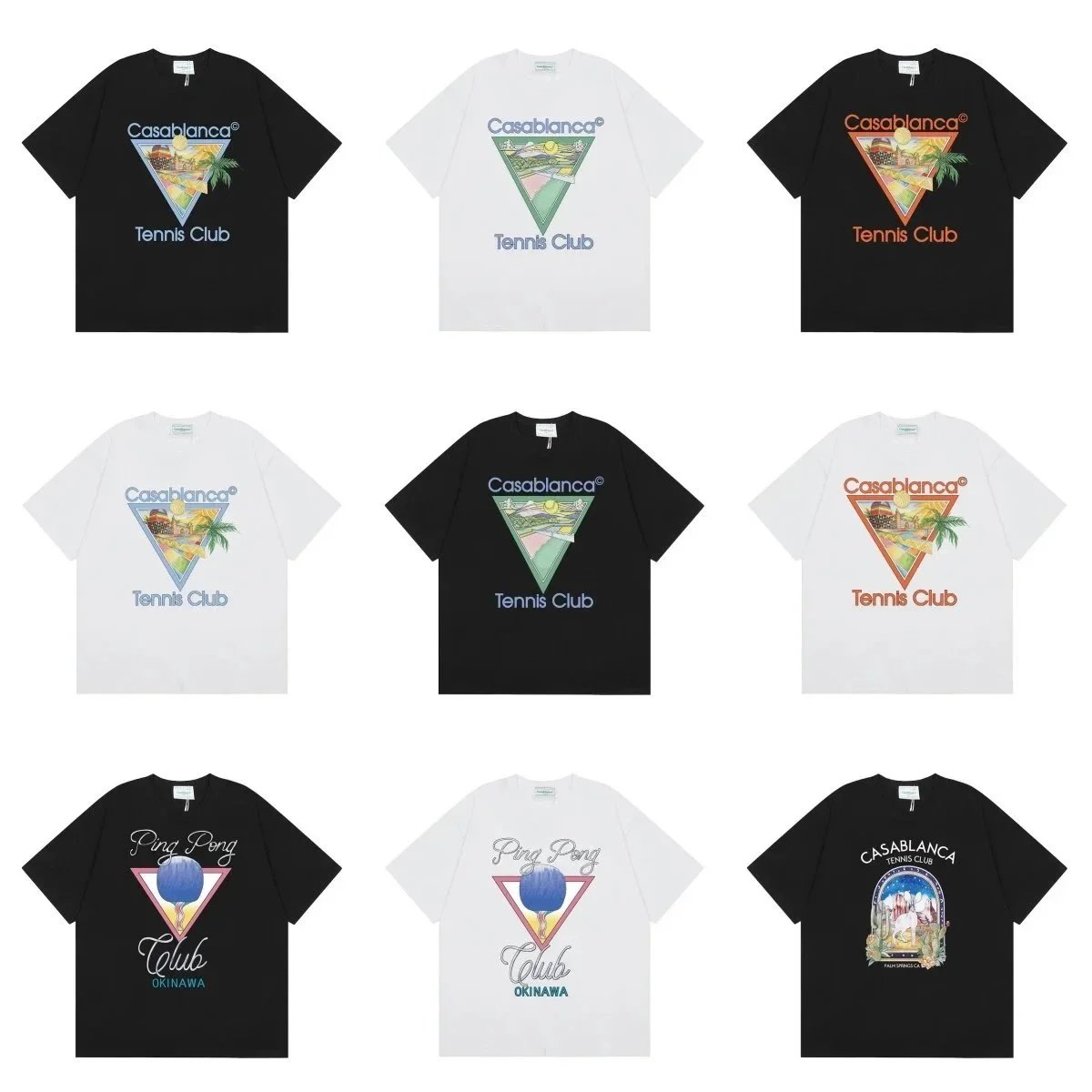 Casablanca Black White Tennis Club T-Shirt