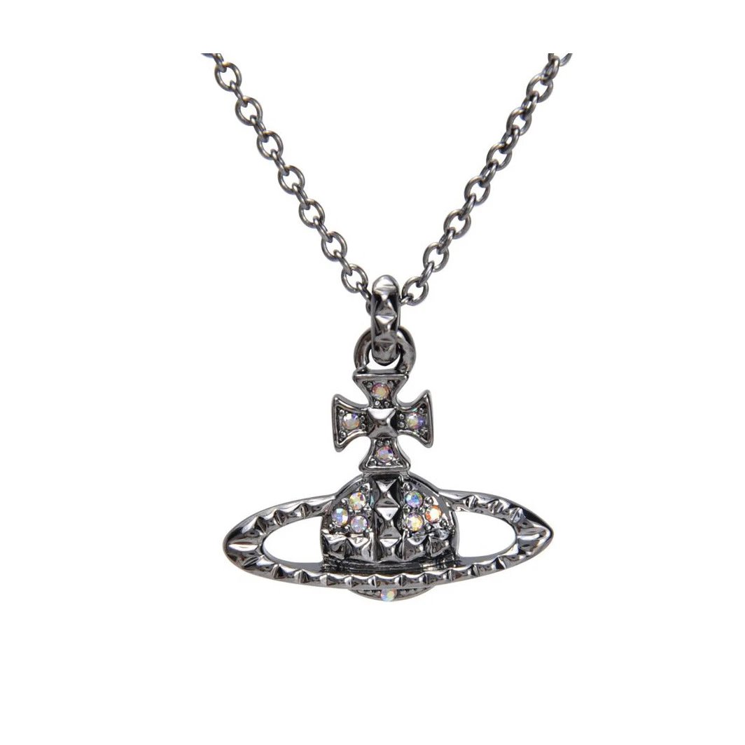 Vivienne Westwood Black Orb Pendant Necklace